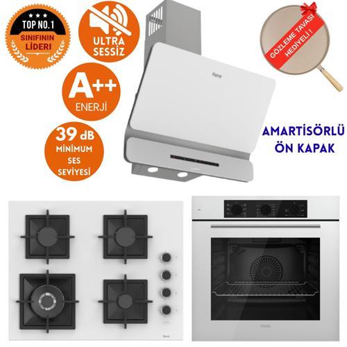 SilenArt Luzia Ultra Sessiz Beyaz  Ankastre Set / Wok ( D081-SA + SC406-WFA  + QBL62CB )