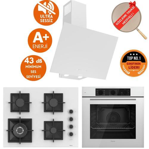 SilenArt Magic Ultra Sessiz Beyaz  Ankastre Set / Wok ( D078-SA + SC406-WFA  + QBL62CB )