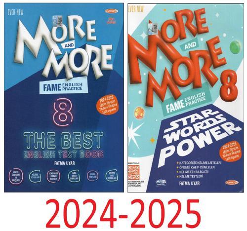 2024-2025 Kurmay ELT More and More 8. Sınıf Fame The Best English Test Book+Star Words Power (2 Kitap)