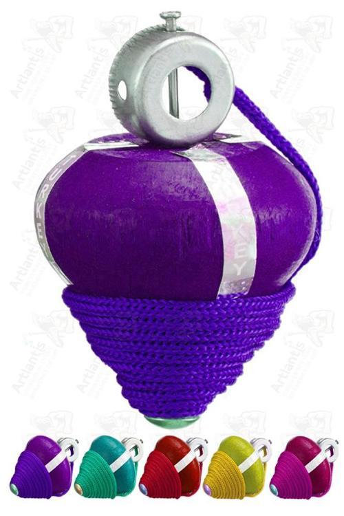 Ahşap Topaç 1 Adet Renkli Kaliteli Ahşap Topaç İpli Dönene Zilli Ağaç Topaç Nostaljik Oyuncak Geleneksel Okul Öncesi