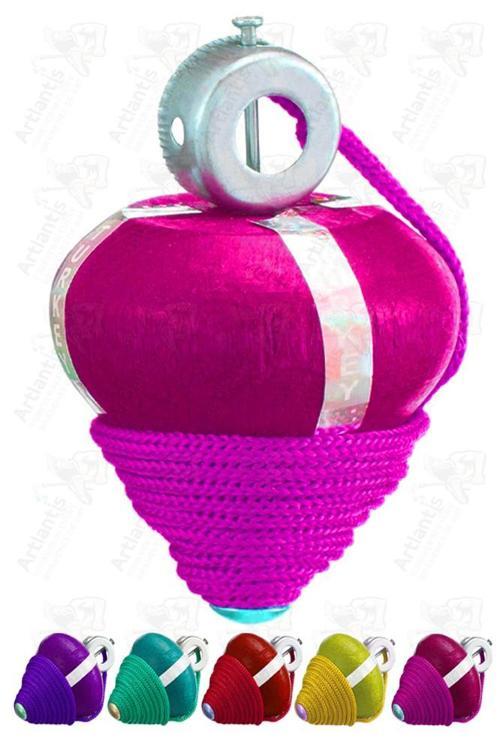 Ahşap Topaç 1 Adet Renkli Kaliteli Ahşap Topaç İpli Dönene Zilli Ağaç Topaç Nostaljik Oyuncak Geleneksel Okul Öncesi