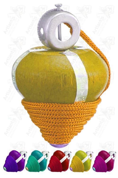 Ahşap Topaç 1 Adet Renkli Kaliteli Ahşap Topaç İpli Dönene Zilli Ağaç Topaç Nostaljik Oyuncak Geleneksel Okul Öncesi