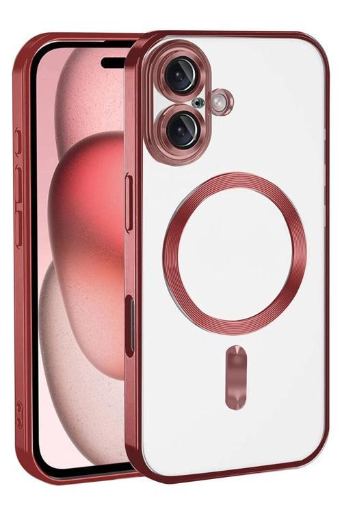 Apple iPhone 17 Kross Magneticsafe Kapak - Kırmızı-(5796)