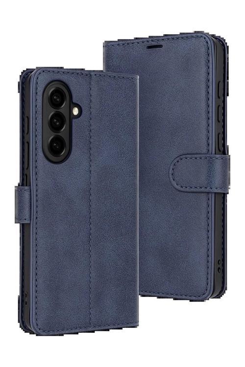 Samsung Galaxy S25 FE Trend S Plus Kapaklı Kılıf - Lacivert-(5796)