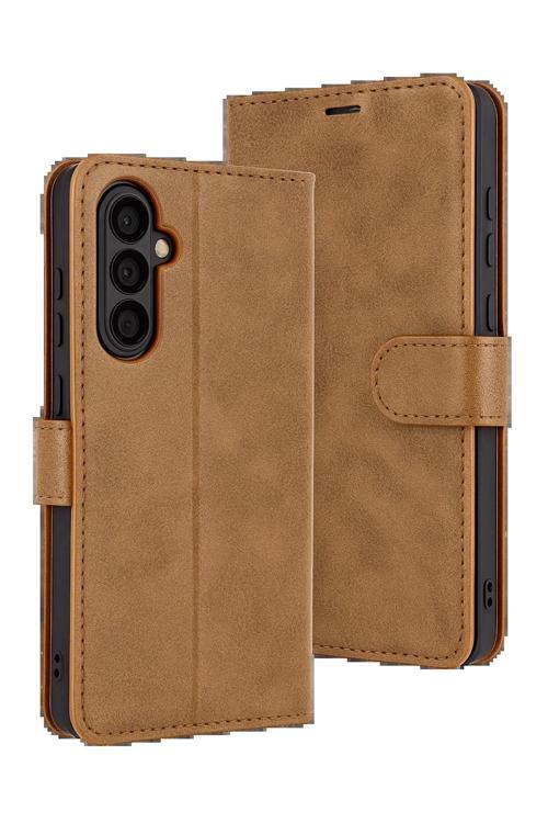 Samsung Galaxy S25 FE Trend S Plus Kapaklı Kılıf - Taba-(5796)