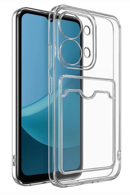 Xiaomi Redmi 15C 4G Kılıf Kart Şeffaf Silikon - Şeffaf-(5796)