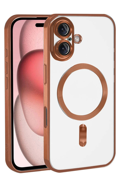 Apple iPhone 17 Kross Magneticsafe Kapak - Turuncu-(5796)