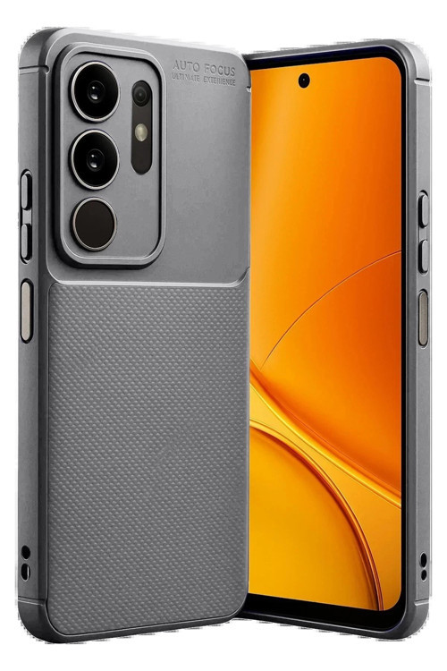 Vivo Y29 4G Auto Focus Karbon Kapak - Gri-(5796)