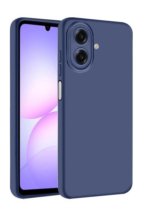 Samsung Galaxy A07 Nano içi Kadife Silikon - Lacivert-(5796)