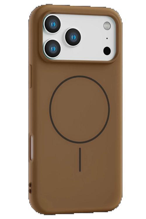 Apple iPhone 17 Pro Jully Magsafe Kapak - Kahverengi-(5796)