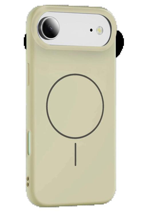 Apple iPhone 17 Air Jully Magsafe Kapak - Bej-(5796)