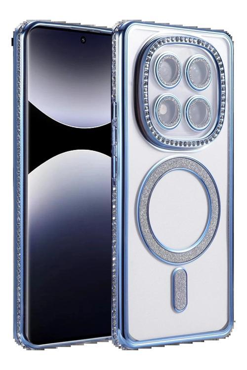 Xiaomi Redmi Note 14 Pro 4G Joke Simli Magneticsafe Kılıf - Mavi-(5796)