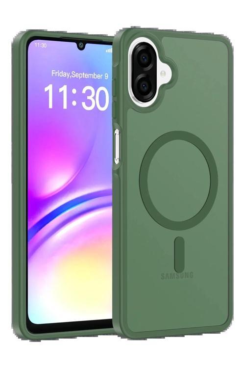 Samsung Galaxy A07 Jota Magsafe Kapak - Koyu Yeşil-(5796)