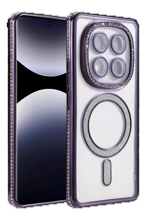 Xiaomi Redmi Note 14 Pro 4G Joke Simli Magneticsafe Kılıf - Derin Mor-(5796)