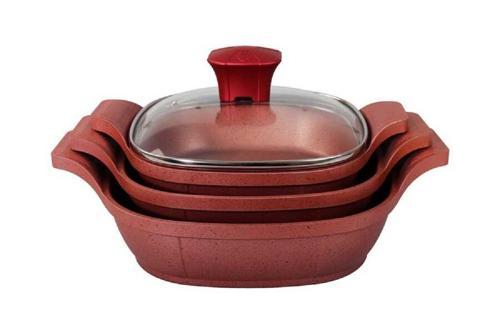 6 Parça Kendinden Kulplu Döküm Sahan Seti Rose Gold