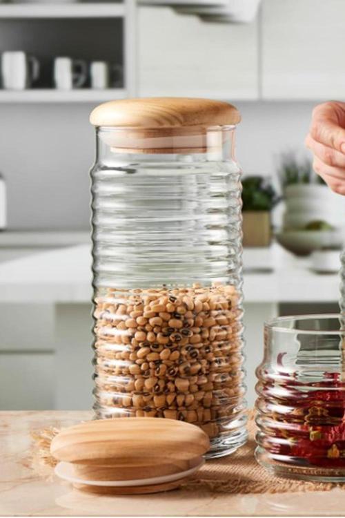 Babylon Ahşap Kapak Kavanoz 1500 cc 43183