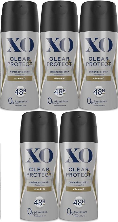 Deodorant 150ML Men-Erkek Clear & Protect (5 Li Set)