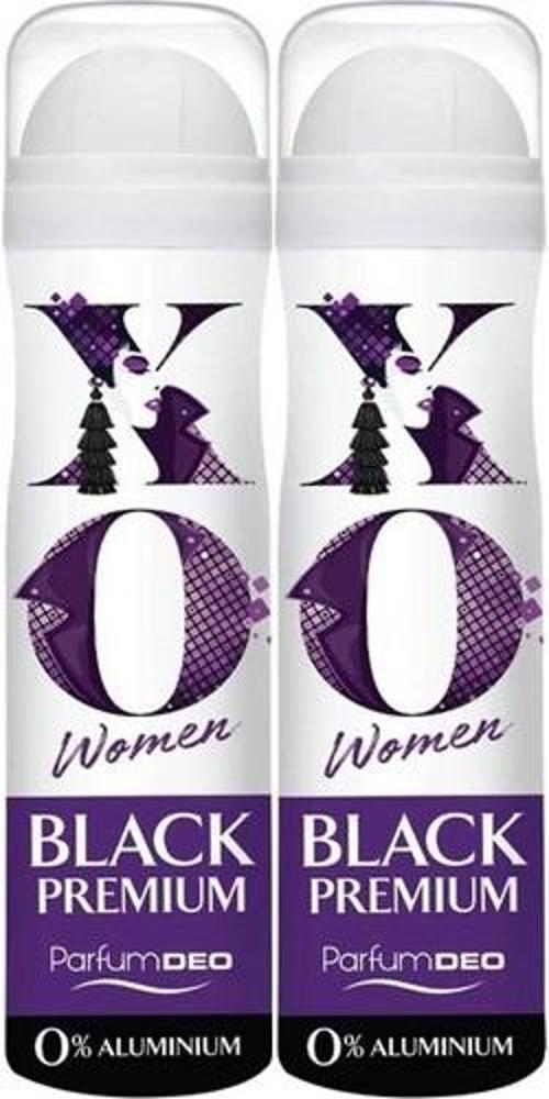 Deodorant 150ML Women-Kadın Black Premium (2 Li Set)
