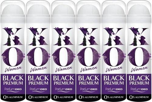 Deodorant 150ML Women-Kadın Black Premium (6 Lı Set)