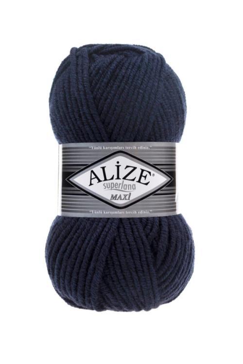 ( 5 Adet ) Superlana Maxi 58 Lacivert El Örgü Iplikleri Yelek Hırka Ipi Atkı Kazak Ipliği