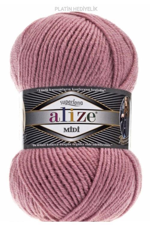 ( 5 Adet ) Superlana Midi 204 El Örgü Iplikleri Yelek Hırka Ipi Atkı Kazak Ipliği