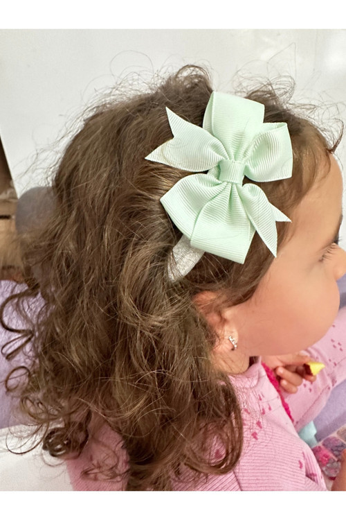 Dd137 Yeşil Fiyonk Bebek & Çocuk Saç Bandı
