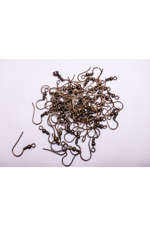 Bakır Renk Küpe Kancası Küpe Klipsi Malzemesi 100 Adet