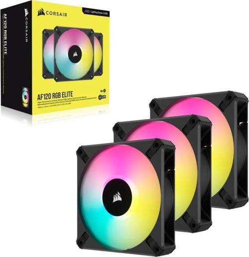 AF SERİSİ İCUE AF120 RGB 120MM PWM LİGHTİNG NODE CORE RGB KONTROLCÜ RGB FAN 3'LÜ PAKET SİYAH