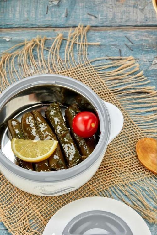 3149 Yemek Taşıma Kabı Sızdırmaz Kilitli Kapak Saklama Kabı Paslanmaz Çelik Sefertası 1000 ml