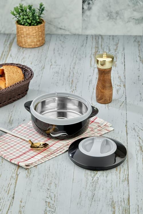 3149 Yemek Taşıma Kabı Sızdırmaz Kilitli Kapak Saklama Kabı Paslanmaz Çelik Sefertası 1000 ml