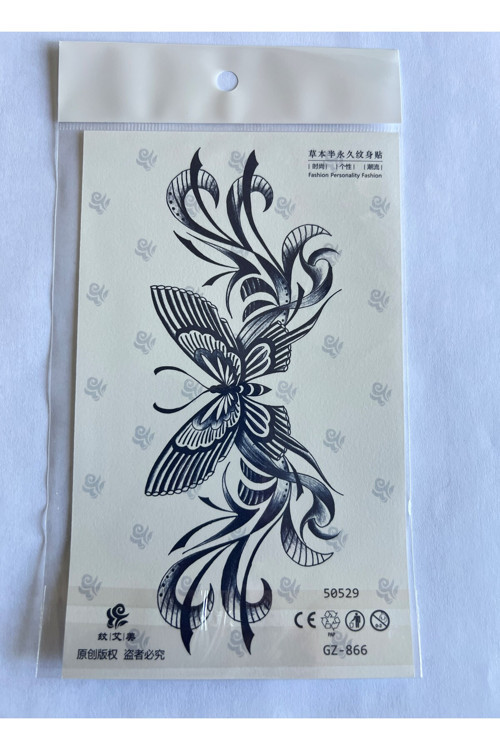 Bel Kelebek 18X11 Cm Yarı Kalıcı Geçici Dövme
