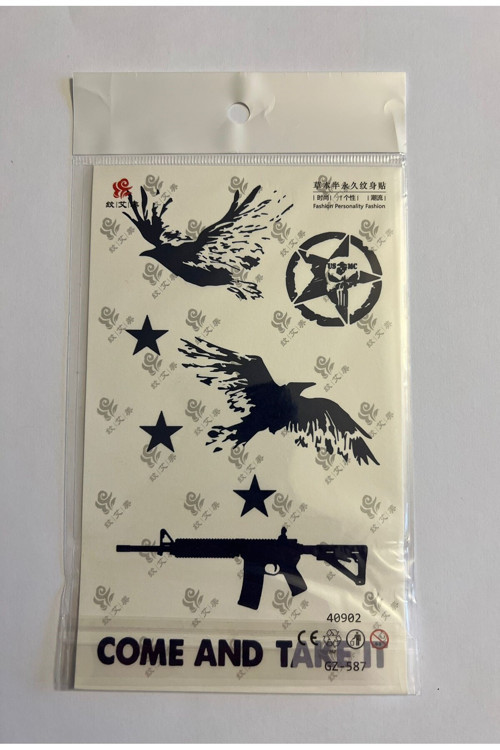 Kartal 18X11 Cm 1 Ay Kalıcı Geçici Dövme Yapıştırma Dövme