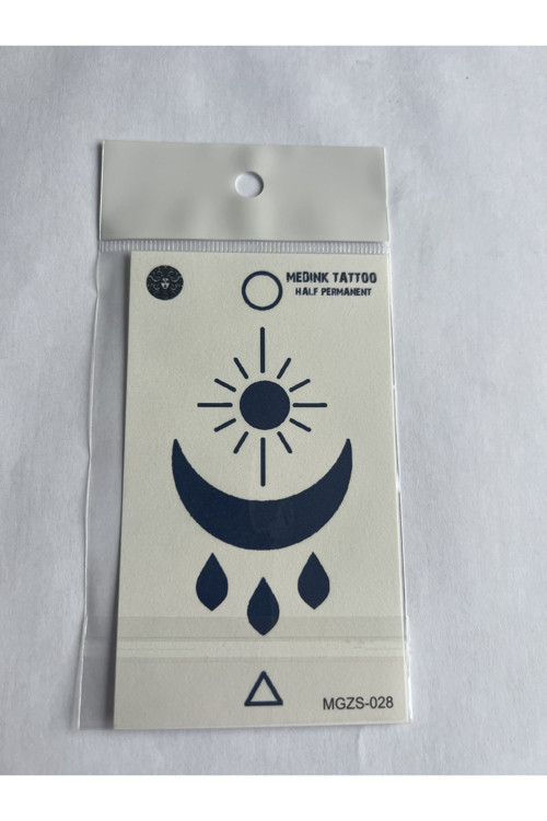 Ay Damla 11X8 Cm Yarı Kalıcı Geçici Dövme Yapıştırma Dövme