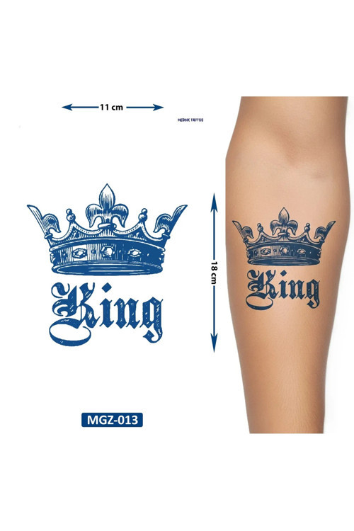King 18X11 Cm Yarı Kalıcı Hayalet Geçici Dövme Yapıştırma Dövme