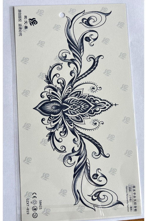 Büyük Boy Bel Göğüs Sırt İçin 28X15 Cm Gzxt-019 Yarı Kalıcı Geçici Dövme