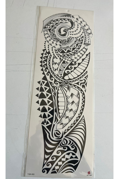 Tribal Sarmal 1 Hafta Kalıcı Tam Kol Bacak Yapıştırma Geçici Dövme 46 Cm