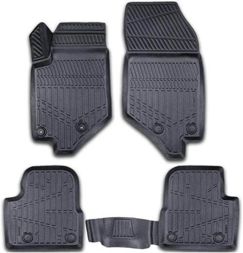 Opel Corsa F 2019-202 için Havuzlu Paspas, Yüksek Kenarlı, Esnek, Araca Özel, Kokusuz, Oto Paspas