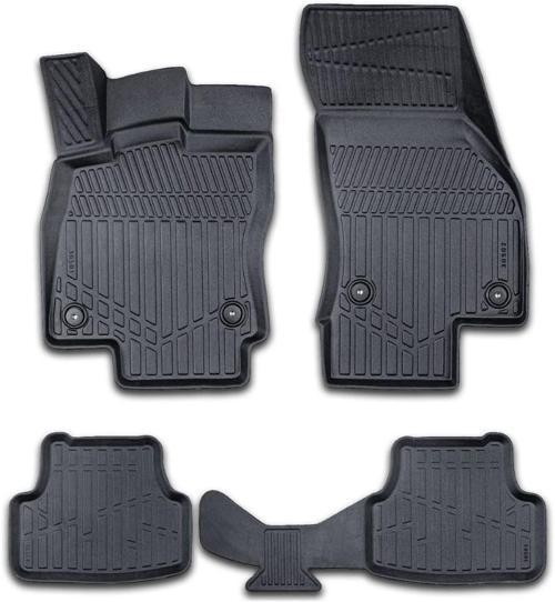 Skoda Karoq 2018-2025 için Havuzlu Oto Paspas, Yüksek Kenarlı, Esnek, Araca Özel, Kokusuz