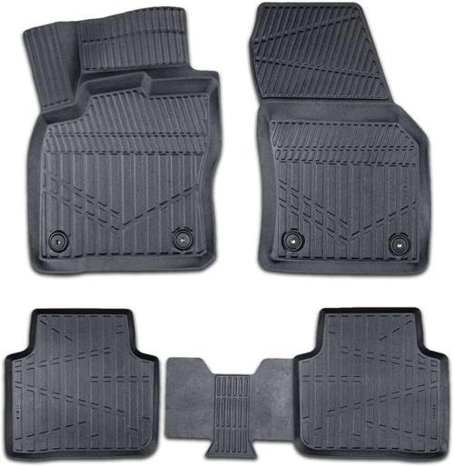 Skoda Kodiaq 2016-2023 için Havuzlu Oto Paspas, Yüksek Kenarlı, Esnek, Araca Özel, Kokusuz