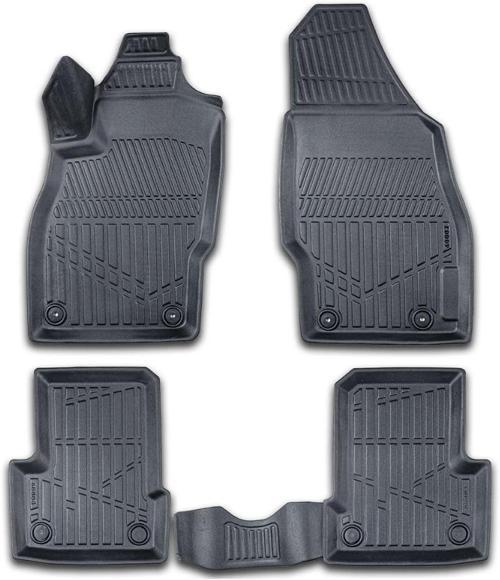 Opel Corsa D 2006-2014 için Havuzlu Paspas, Yüksek Kenarlı, Esnek, Araca Özel, Kokusuz, Oto Paspas