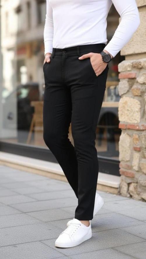 MDB Erkek Slim Fit Likralı Gabardin Pantolon