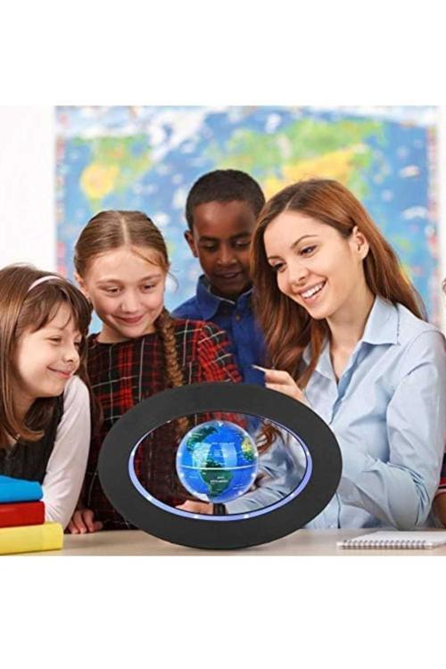 Manyetik , Led Işıklar İle Yüzer Manyetik Levitasyon Küresi Ofis Ve Evde Dekorasyon İçin Plastik Süs