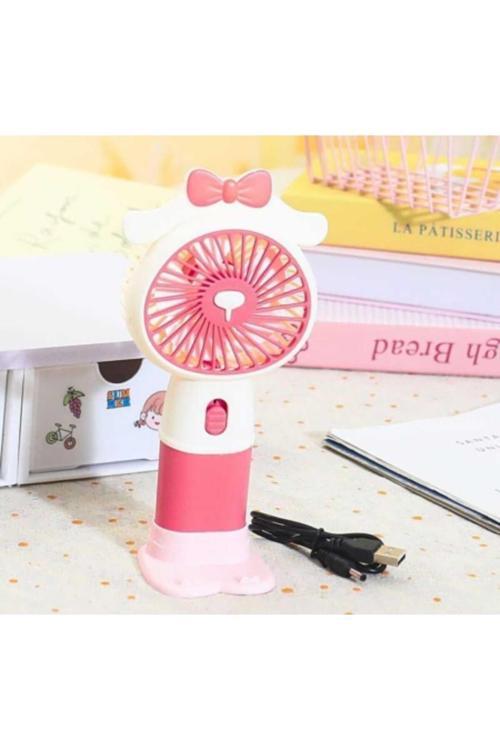 Sevimli Karakterler Mini El Fanı(Kırmızı)