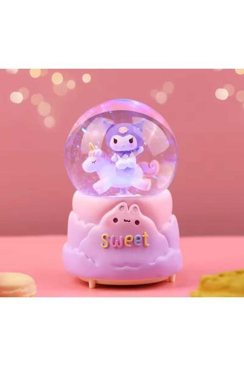 Şekilli Müzik Kutusu Karikatür Parlayan Masaüstü Süsler Sevimli Püskürtmeli