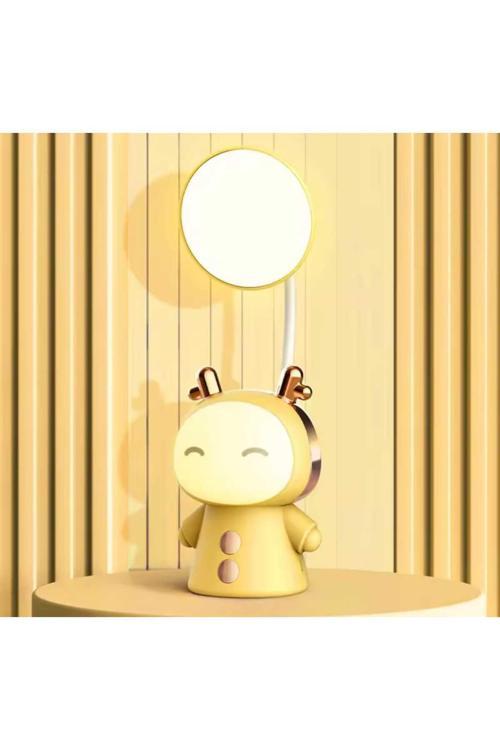 Masa Lambası, Yumuşak Aydınlatma, Yatak Odası İçin Usb Şarj Edilebilir Sevimli Gece Lambası