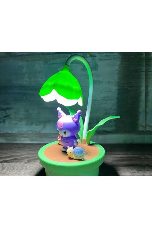 Sevimli Karakterli Led Işıklı Şirin Çocuk Gece Ve Masa Lambası