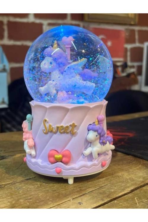 Mega Boy Kar Küresi Full Otomatik Kar Püskürtmeli Işıklı Müzikli Büyük Boy Cam Süs