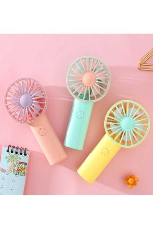 Taşınabilir Küçük El Fanı Şarj Edilebilir Kadınlar Için Sevimli Tasarımlı Usb 16 * 8Cm(Pembe)