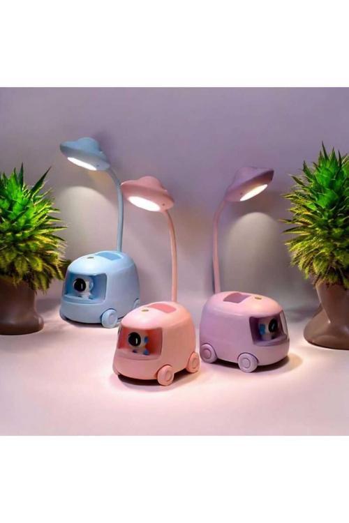 Sevimli Araba Tasarımlı Şarj Edilebilir Gece & Masa Lambası