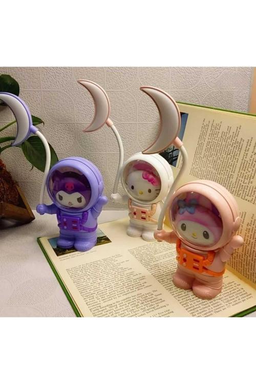 Sevimli Karikatür Göz Korumalı Usb Gece Lambası (Beyaz-Pembe-Mor)